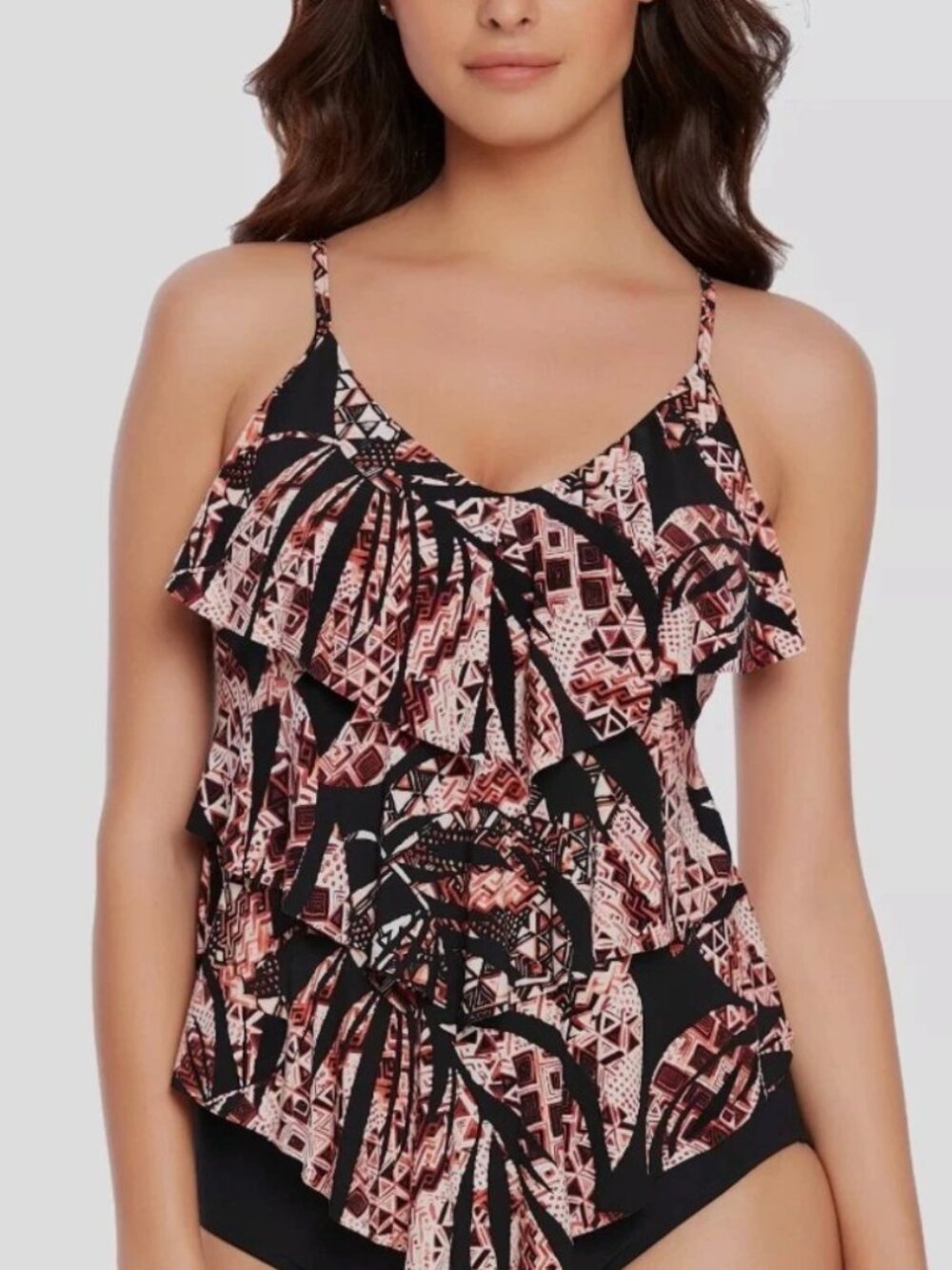 Magicsuit Urban Safari Rita Slimming Control Tankini Top Size 10